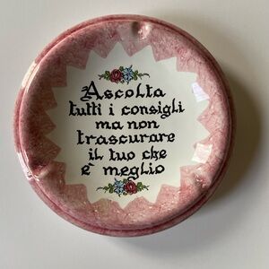 Pisapia Design & Creations Pink Ceramic Ashtray – Handmade Pottery Retro Decor